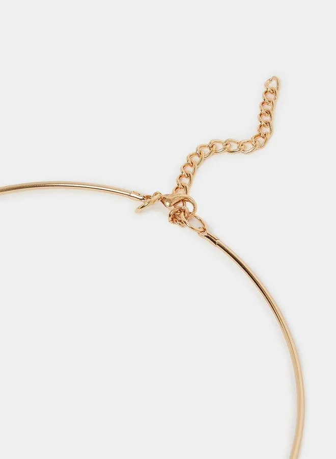 ستايلي طقم من عقد تشوكر وأقراط بتصميم عقدة